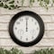 Nature Spring Wall Clock Thermometer, Indoor/Outdoor Decorative 18-inch Quartz Battery-Powered, Waterproof 106171GRO - alternate 1